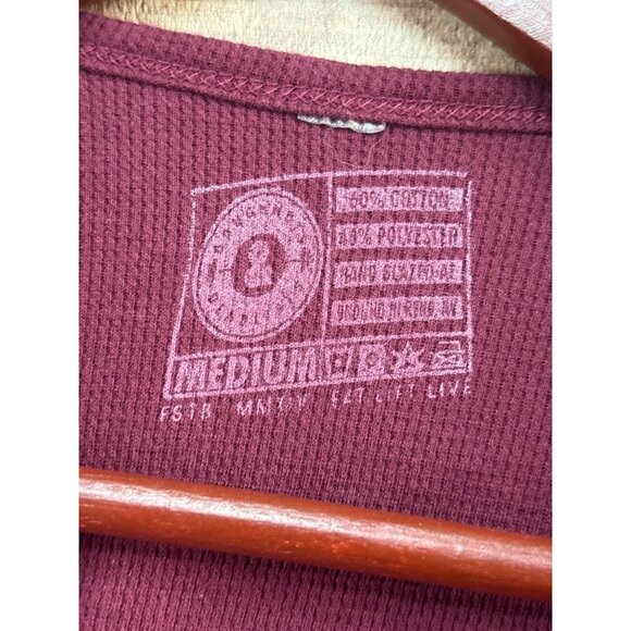 Original Doughnuts Deadlifts Long Sleeve Shirt Medium Burgundy - Picture 3 of 5